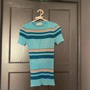 Balenciaga Blue Glitter Top